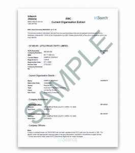 ASIC Search Sample Image