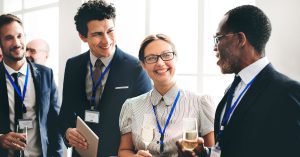 Conveyancers prospecting at an event.